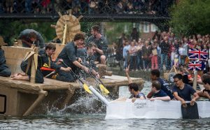 Cardboard boat race